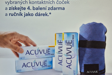 Akce na kontaktní čočky 3+1+ručník